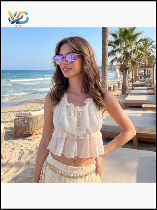 Oversized Square Mirrored Polarized Sunglasses UV400 Beach Eyewear main image 2